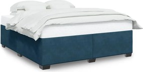 vidaXL Cadru de pat, albastru, 200x200 cm, catifea