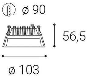 Corp de iluminat LED încastrat pentru baie ZETA LED/10W/230V 3000K IP44 LED2