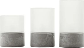 Brilliant - Set de 3 lumânări LED BOUGIE LED/2xAA IP44 gri/alb