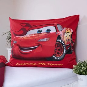 Lenjerie de pat pentru copii roșie din bumbac pentru pat de o persoană 140x200 cm Cars "Legend" – Jerry Fabrics