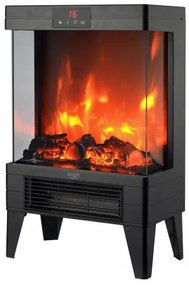 Resigilat!Semineu electric Adler AD7755, 2000W, sticla securizata, efect flacara 3D, 2 trepte