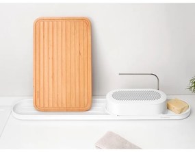 Organizator chiuveta Brabantia SinkStyle 1008499, 2 piese, Finisaj mineral, Rezistent la coroziune, Alb