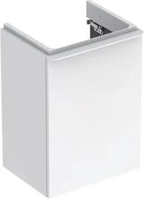 Dulap baza pentru lavoar suspendat Geberit Smyle Square alb 1 usa opritor stanga 45 cm