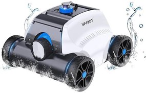 Robot curatare piscine fara fir Wybot Typhor 2 (Osprey 300 Pro), 50W, Li-Ion 6600 mAh, Pana la 120 m², Autonomie 120 min, Auto-parcare, Auto-revers, Alb