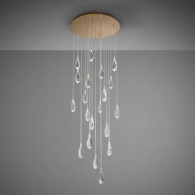 Lustra casa scarii 20 pendule LED CCT cu telecomanda Lagrimas