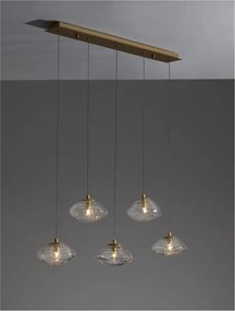 Lustra moderna cu 5 Pendule design decorativ KING aurie