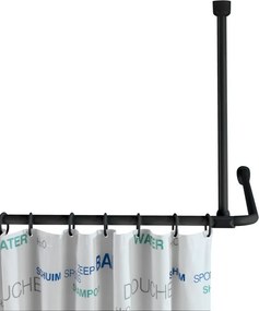 Suport de susținere pentru tijă, de tavan, 25 mm, Wenko, negru