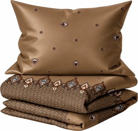 Lenjerie de pat din satin DALVINA maro Dimensiune lenjerie de pat: 70 x 90 cm | 140 x 200 cm