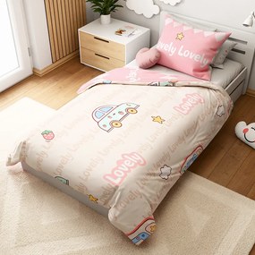 Lenjerii din bumbac pentru patut Culoare roz, AUTO LOVELY