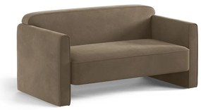 Canapea taupe cu tapițerie din catifea 140 cm Abby – Micadoni