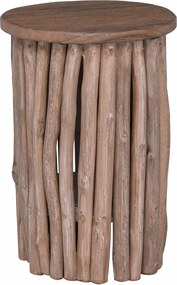 vidaXL Taburet natural 30 x 30 x 45 cm Lemn solid de tec