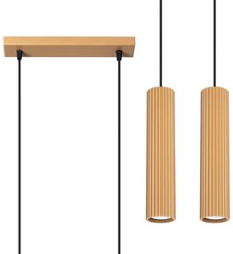 Lustră pe cablu Sollux SL.1555 KARBON 2xGU10/10W/230V auriu