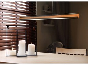 Lustră neagră/în culoare naturală LED Deacon – Trio