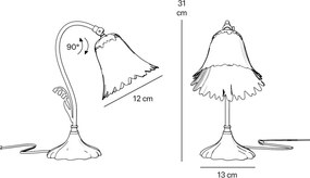 Veioza din alama stil Art Nouveau Floral