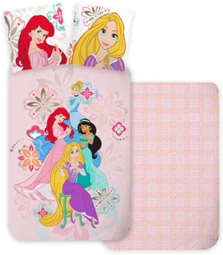Prințesele Disney Bloom lenjerie de pat pentru copii 100×135 cm, 40×60 cm