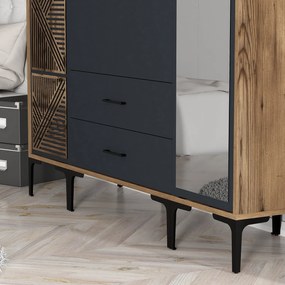 Dulap de haine Kiara PTR (Nuc + antracit). 1088511