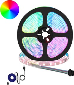 vidaXL Bandă LED 2 pcs Negru și transparent 5500 mm Cupru și Plastic