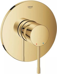 Baterie dus incastrata Grohe Essence auriu lucios Cool Sunrise fara corp ingropat