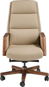 Scaun de birou modern piele sintetica si lemn Mink