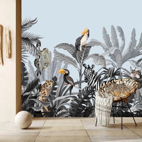 Fototapet - Animale din pădurea tropicală (147x102 cm)