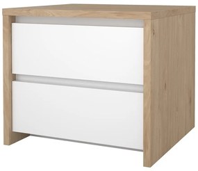 Noptieră albă-în culoare naturală Next – Tvilum