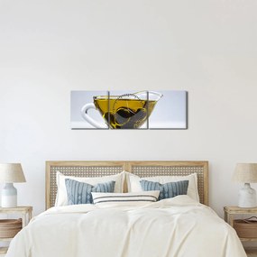 Tablou cu ulie de măsline (cu ceas) (90x30 cm)