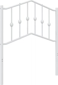 vidaXL Tăblie de pat de schimb metalică, alb, 75 cm