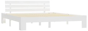 283159 vidaXL Cadru de pat, alb, 180 x 200 cm, lemn masiv de pin