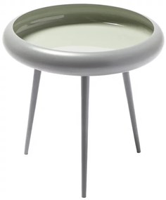 Masuta de cafea rotunda din metal Coal 39x39x41 cm gri/bej