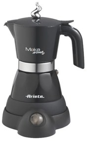 Cafetieră electrica Ariete MOKA AROMA 1358/11, 400W, 4 cesti, Fara fir, Baza rotativa la 360°, Negru