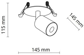 Spot încastrat NEX 1xGU10/10W/230V alb