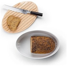 Cutie de pâine 13,5x30 cm albă/bej Continenta C3930