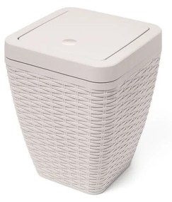 Set coș de baie și perie de toaletă Addis Calico, crem