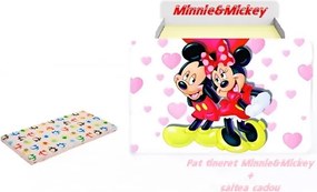 Pat tineret Minnie&amp;Mickey cu saltea
