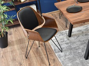 Scaun Silk (nuc închis + negru). 1111269
