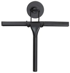 WENKO 24731100 - Racletă pentru duș VACUUM-LOC, rotundă, 24,5 x 25 cm, neagră