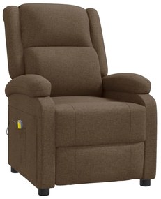 248700 vidaXL Fotoliu de masaj, maro, material textil
