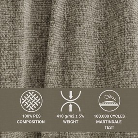 Colțar maro extensibil/cu spațiu de depozitare cu tapițerie din chenille (cu colț pe partea dreaptă/cu șezlong) Velto – Maison de Rêve