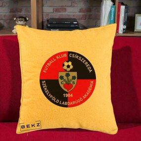 Perna Personalizata FK Csikszereda 1904 Fotbal, 40x40 cm, Galben, Husa Detasabila, Perna Inclusa, BEKZ®