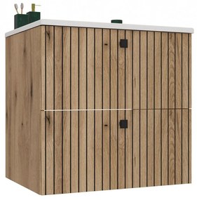 Dulap sub lavoar Terca 1 60 (stejar evoke) (cu lavoar). 1133036