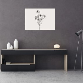 Tablou pe sticlă - Floare de pajiște N⁰1 (70x50 cm)