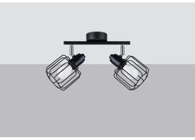 Spot BELUCI 2xE14/40W/230V negru Sollux SL.1115