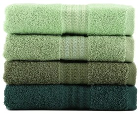 Set 4 prosoape din bumbac Foutastic Garden, 50 x 90 cm, verde