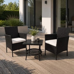 Set mobilier de grădină 3 piese Avenberg STELLA Negru