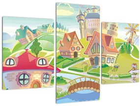 Tablou - Orășel colorat (90x60 cm)