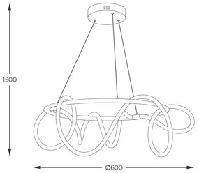 Lustra LED design moderna BALBO auriu