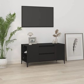 Comoda TV, negru, 102x44,5x50 cm, lemn prelucrat