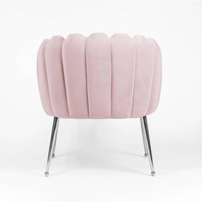 Scaun Lili roz/silver – H81 cm