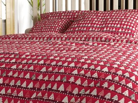 Lenjerie de pat din bumbac BURGUNDY TREES vinove Dimensiune lenjerie de pat: 2 buc 70 x 90 cm | 200 x 220 cm
