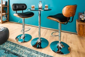 Scaun bar design deosebit Classico 115cm, negru/ nuc A-39040 VC